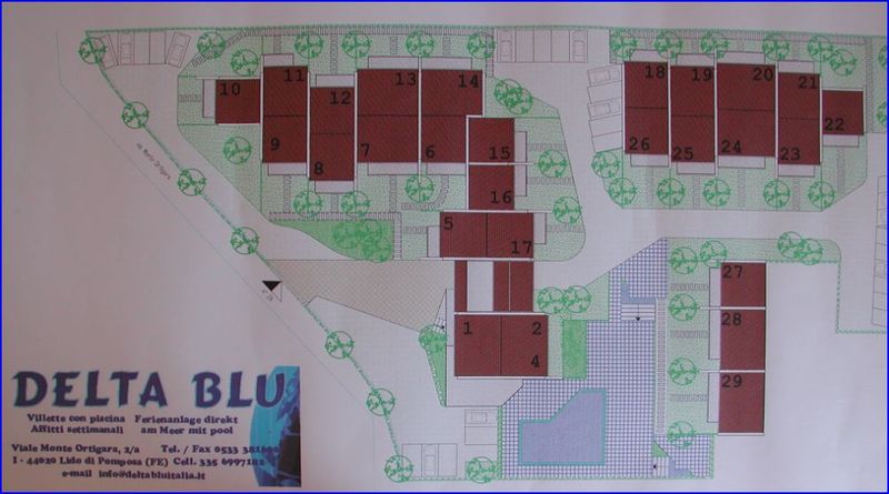 Map of the Cottage - Lido di Pomposa - Delta Blu Residence Village